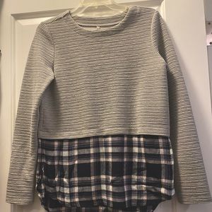 Layered look sweater